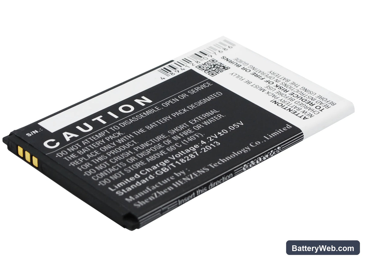 Prestigio MultiPhone 3400 Duo Replacement Battery, 3.7V, 1500mAh, Li-ion 4