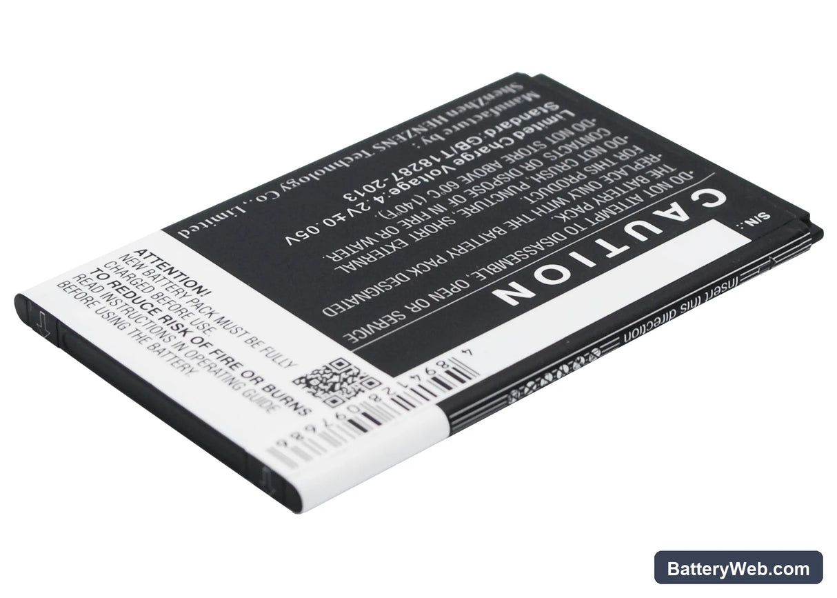 Prestigio MultiPhone 3400 Duo Replacement Battery, 3.7V, 1500mAh, Li-ion 5