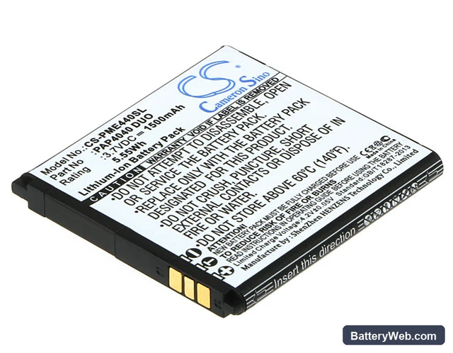 Prestigio MultiPhone 4040 Duo Replacement Battery, 3.7V, 1500mAh, Li-ion 1