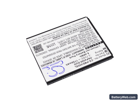 Prestigio MultiPhone 4500 Duo Replacement Battery, 3.7V, 1750mAh, Li-ion 2