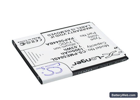 Prestigio MultiPhone 5044 Duo Replacement Battery, 3.7V, 1900mAh, Li-ion 3