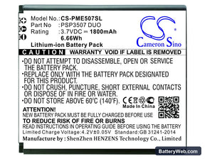 Prestigio PSP3507 DUO Replacement Battery, 3.7V, 1800mAh, Li-ion 1