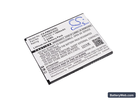 Prestigio MultiPhone 5300 Duo Replacement Battery, 3.7V, 1900mAh, Li-ion 1