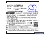 Prestigio MultiPhone 5400 Duo Replacement Battery, 3.7V, 1500mAh, Li-ion 1