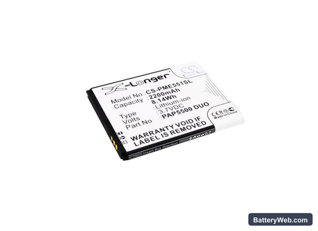 Prestigio MultiPhone 5500 Duo Replacement Battery, 3.7V, 2200mAh, Li-ion 1