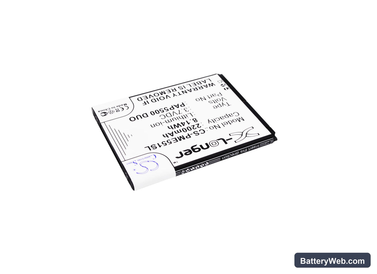 Prestigio MultiPhone 5500 Duo Replacement Battery, 3.7V, 2200mAh, Li-ion 2