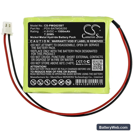 Paradox Magellan MG6250 Replacement Battery, 4.8V, 1500mAh, Ni-MH 3
