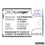 Point Mobile PM45 Replacement Battery, 3.85V, 3000mAh, Li-ion 3