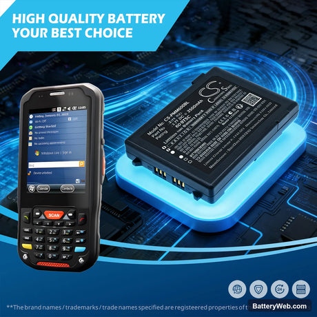 Point Mobile PM60 Replacement Battery, 3.7V, 3500mAh, Li-ion 6