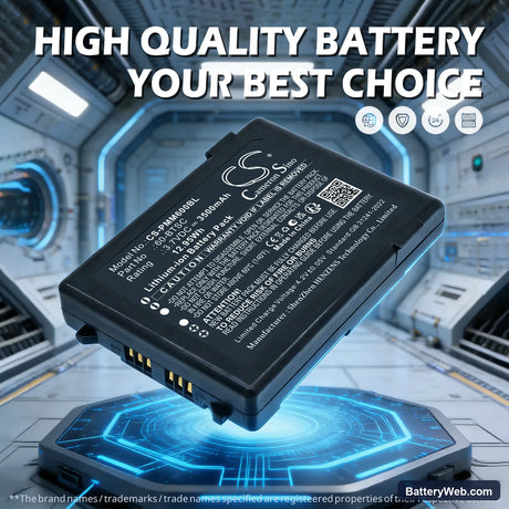 Point Mobile PM60 Replacement Battery, 3.7V, 3500mAh, Li-ion 7