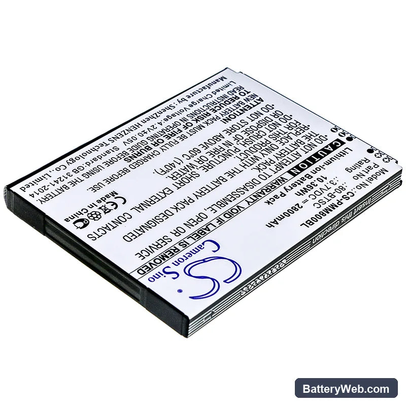 Point Mobile PM80 Replacement Battery, 3.7V, 2800mAh, Li-ion 2