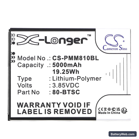 Point Mobile PM80 Replacement Battery, 3.85V, 5000mAh, Li-Polymer 5
