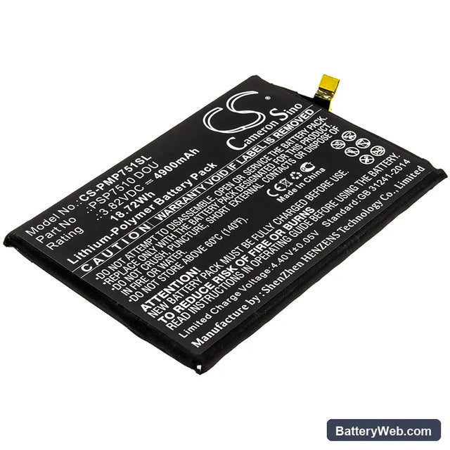 Prestigio PSP7510 DOU Replacement Battery, 3.82V, 4900mAh, Li-Polymer 1