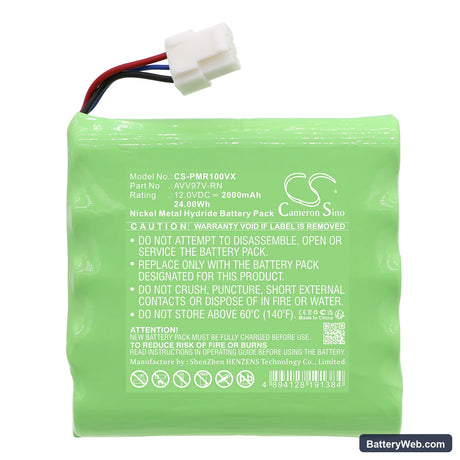 Panasonic MC-RM10-W Replacement Battery, 12V, 2000mAh, Ni-MH 3