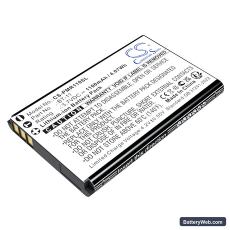 Pliant MicroCom M 900MHz Replacement Battery, 3.7V, 1100mAh, Li-ion 1