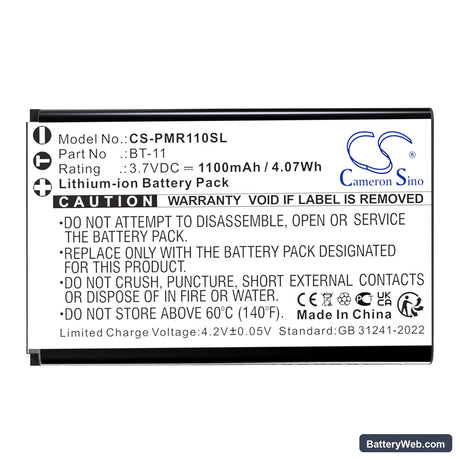 Pliant MicroCom M 900MHz Replacement Battery, 3.7V, 1100mAh, Li-ion 5