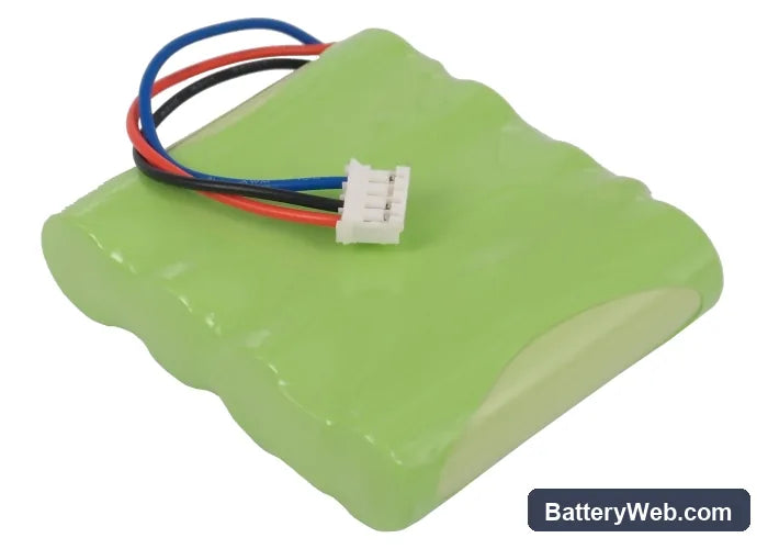 TOPCARD PMR200 Replacement Battery, 4.8V, 2000mAh, Ni-MH 3