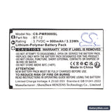 Pliant MicroCom XR Replacement Battery, 3.7V, 900mAh, Li-Polymer 4