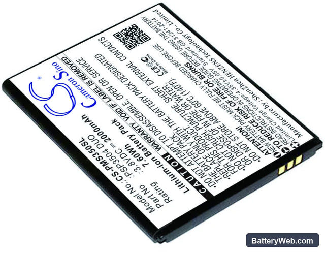 Prestigio Muze C3 Replacement Battery, 3.8V, 2000mAh, Li-ion 1