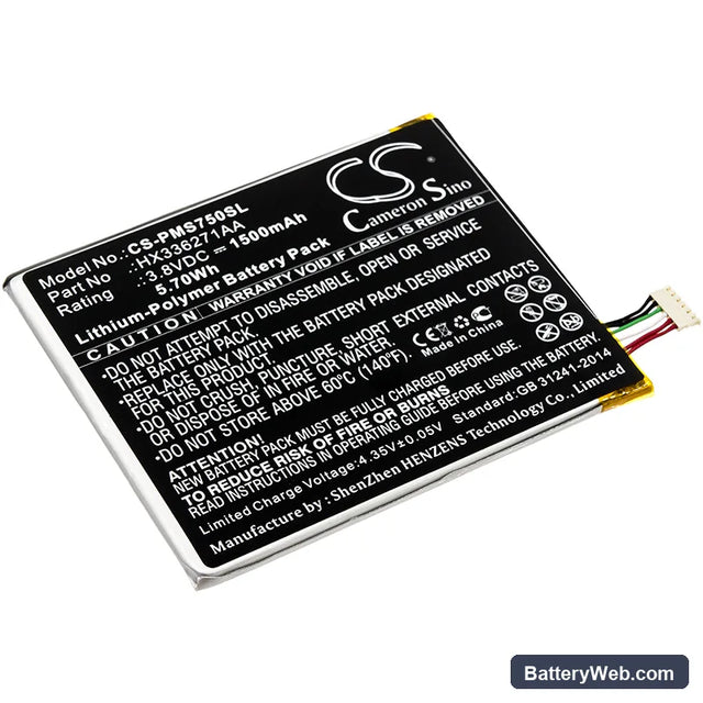 Prestigio PSP7505DUO Replacement Battery, 3.8V, 1500mAh, Li-Polymer 1