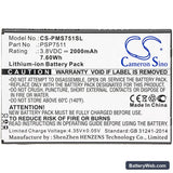 Prestigio PSP7511DUO Replacement Battery, 3.8V, 2000mAh, Li-ion 3