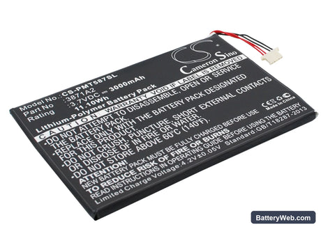 Prestigio Multipad 7.0 Ultra Duo Replacement Battery, 3.7V, 3000mAh, Li-Polymer 3