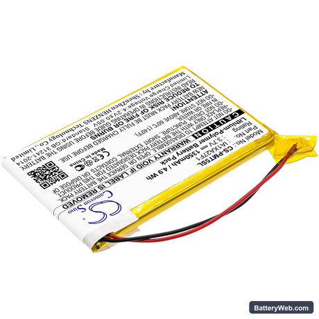 Palm Tungsten T5 Replacement Battery, 3.7V, 1350mAh, Li-Polymer 2