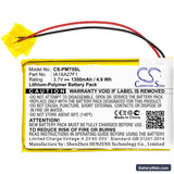 Palm Tungsten T5 Replacement Battery, 3.7V, 1350mAh, Li-Polymer 3