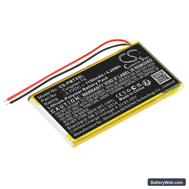 Palm Tungsten TX Replacement Battery, 3.7V, 1150mAh, Li-Polymer 1