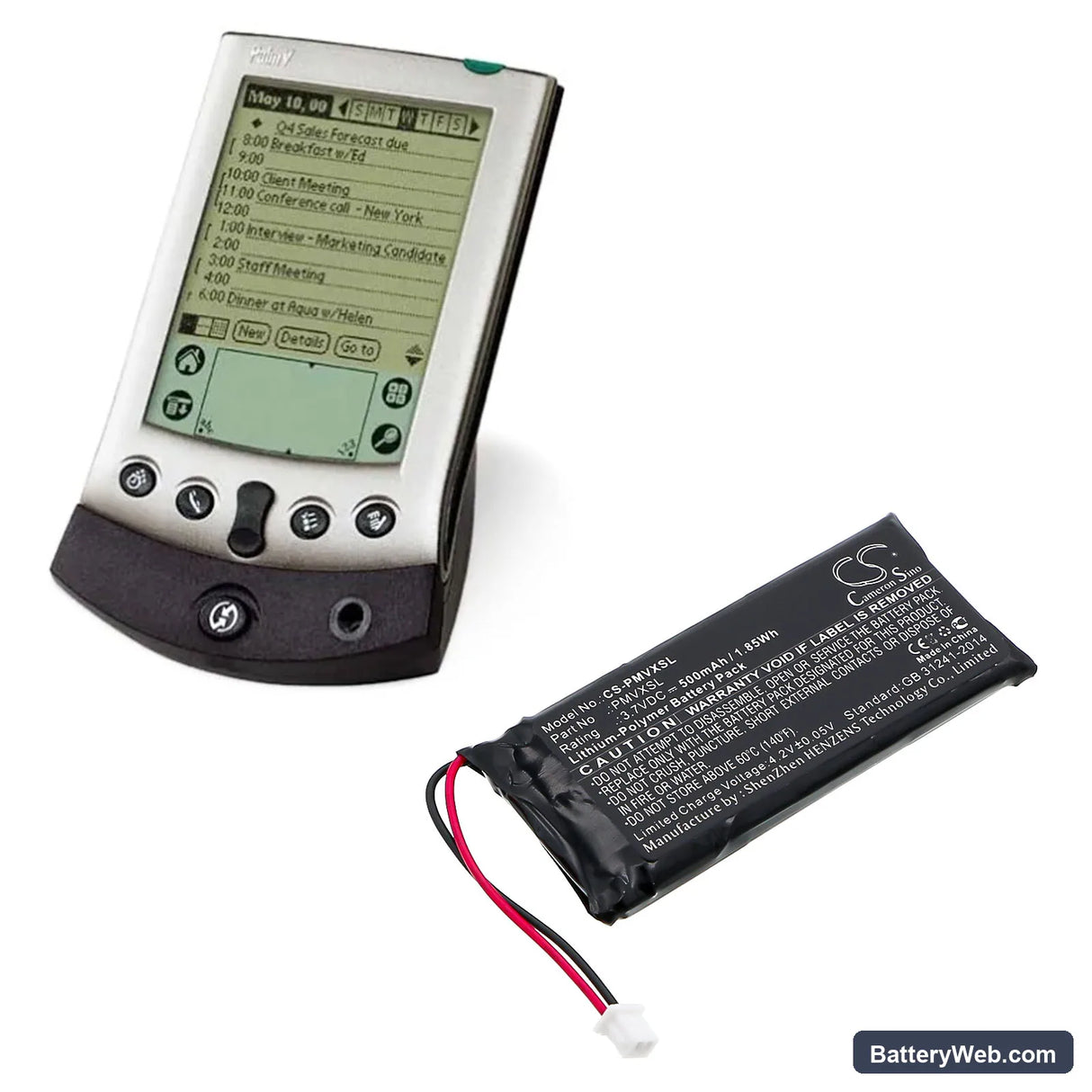 IBM C3 Replacement Battery, 3.7V, 500mAh, Li-Polymer 6