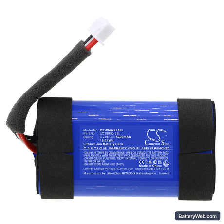 Pure woodland Replacement Battery, 3.7V, 5200mAh, Li-ion 3