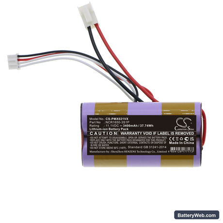 Plus Minus Zero XJC-Y010 Replacement Battery, 11.1V, 3400mAh, Li-ion 3