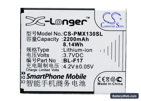PHICOMM 2S Replacement Battery, 3.7V, 2200mAh, Li-ion 1