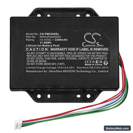 Panasonic SC-TMAX20GSK Replacement Battery, 14.4V, 2200mAh, Li-ion 5