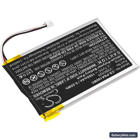Panasonic HX-A100 Replacement Battery, 3.7V, 1500mAh, Li-Polymer 2