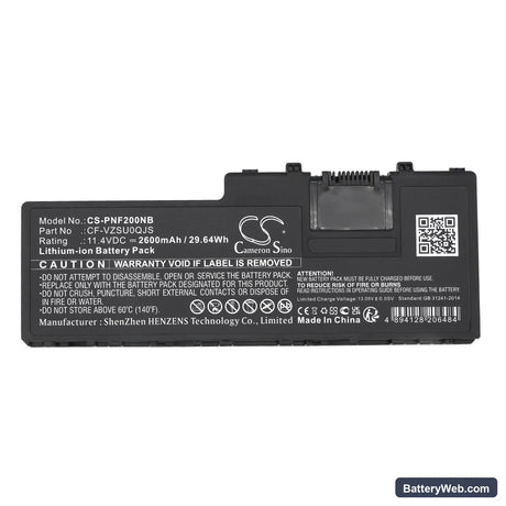 Panasonic Toughpad FZ-A2 Replacement Battery, 11.4V, 2600mAh, Li-ion 5