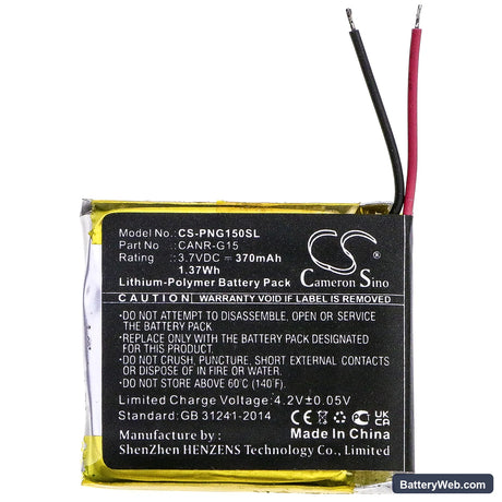 Plutour Wireless Camera Replacement Battery, 3.7V, 370mAh, Li-Polymer 3