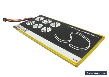 Pandigital Novel 7 Replacement Battery, 3.7V, 2900mAh, Li-Polymer 3