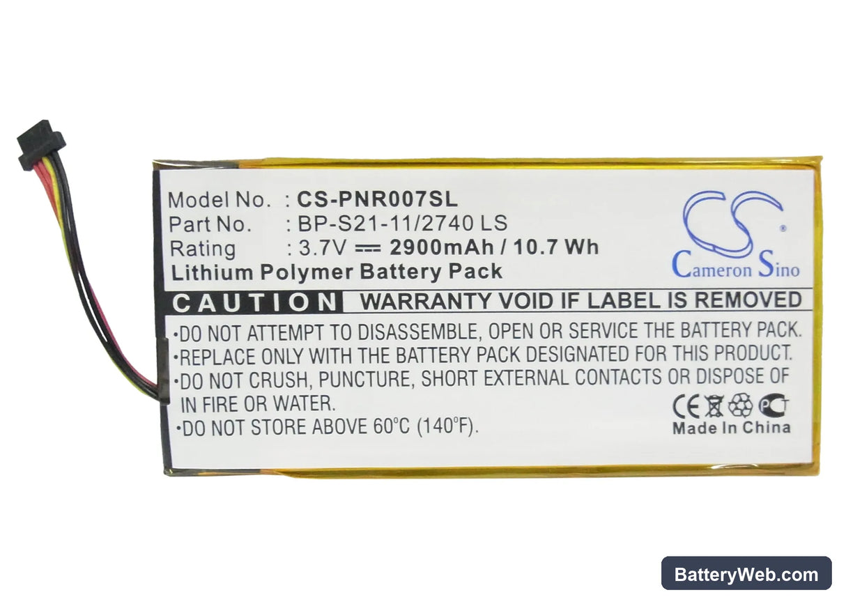 Pandigital Novel 7 Replacement Battery, 3.7V, 2900mAh, Li-Polymer 5