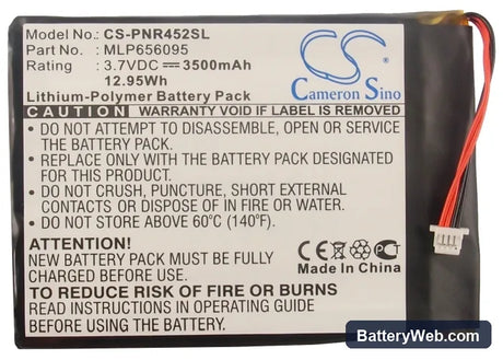 Pandigital R70F452 Replacement Battery, 3.7V, 3500mAh, Li-Polymer 5