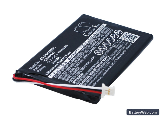 Pandigital Novel 6 Replacement Battery, 3.7V, 1500mAh, Li-Polymer 1
