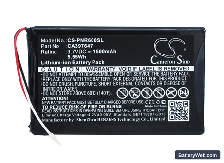Pandigital Novel 6 Replacement Battery, 3.7V, 1500mAh, Li-Polymer 5
