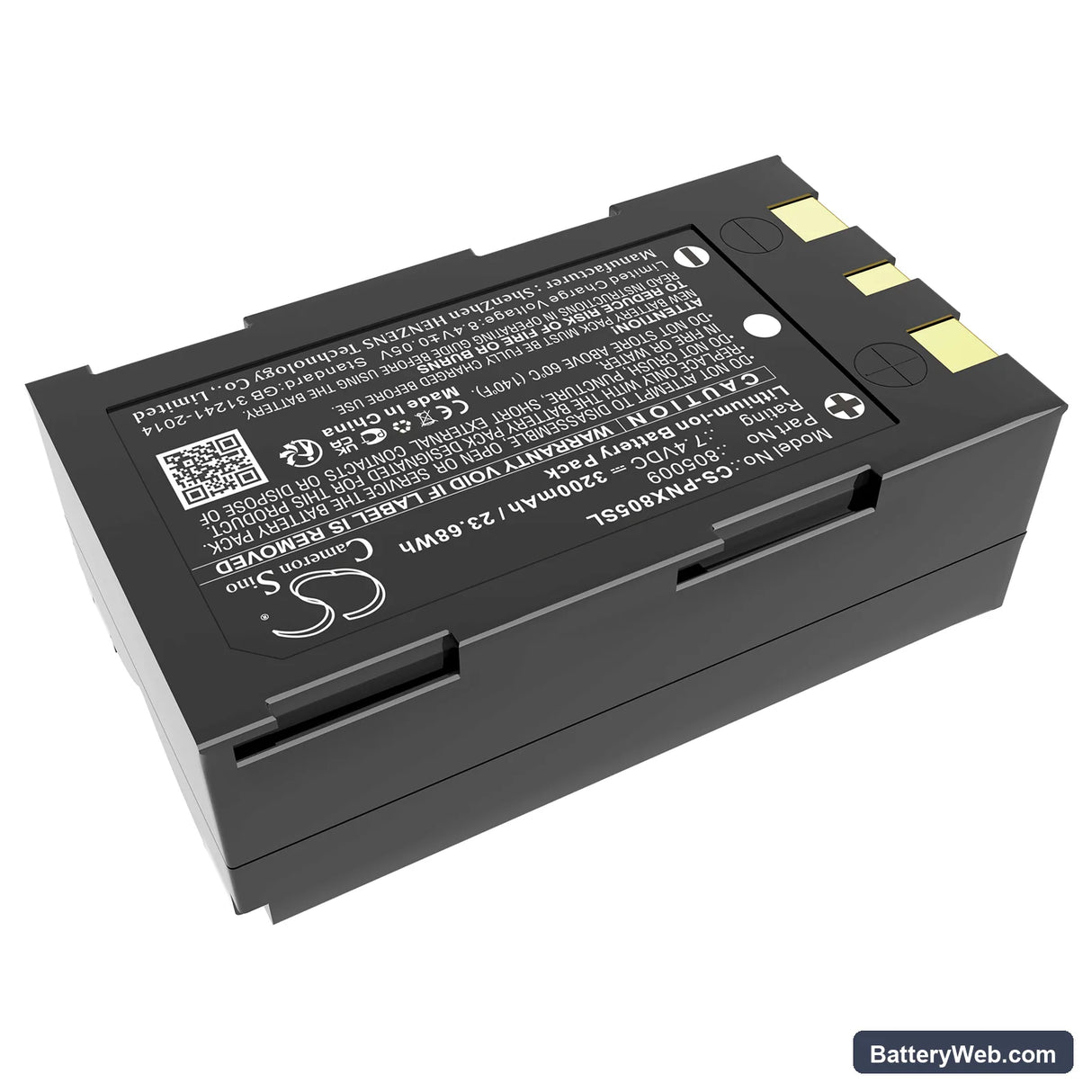 Phoenix Contact ThermoFOX Replacement Battery, 7.4V, 3200mAh, Li-ion 2