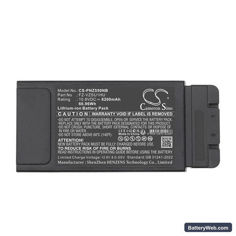 Panasonic FZ-55A Replacement Battery, 10.8V, 6200mAh, Li-ion 5