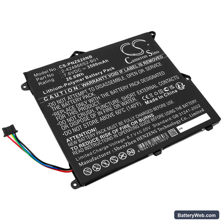 Panasonic CF-XZ6 Replacement Battery, 7.6V, 3500mAh, Li-Polymer 1