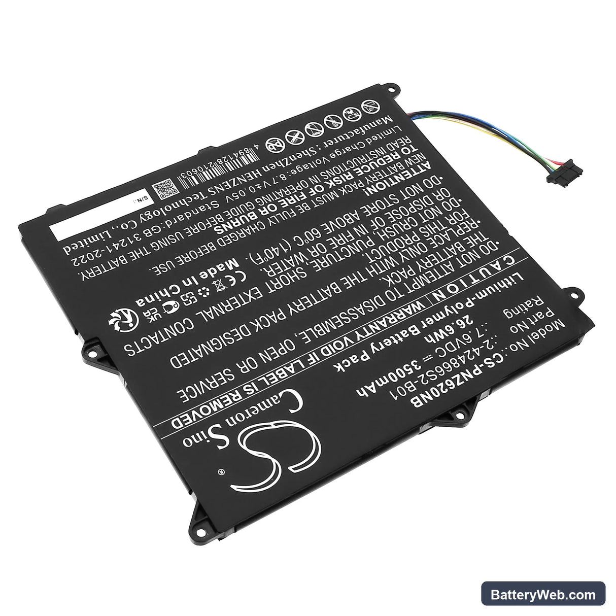 Panasonic CF-XZ6 Replacement Battery, 7.6V, 3500mAh, Li-Polymer 2