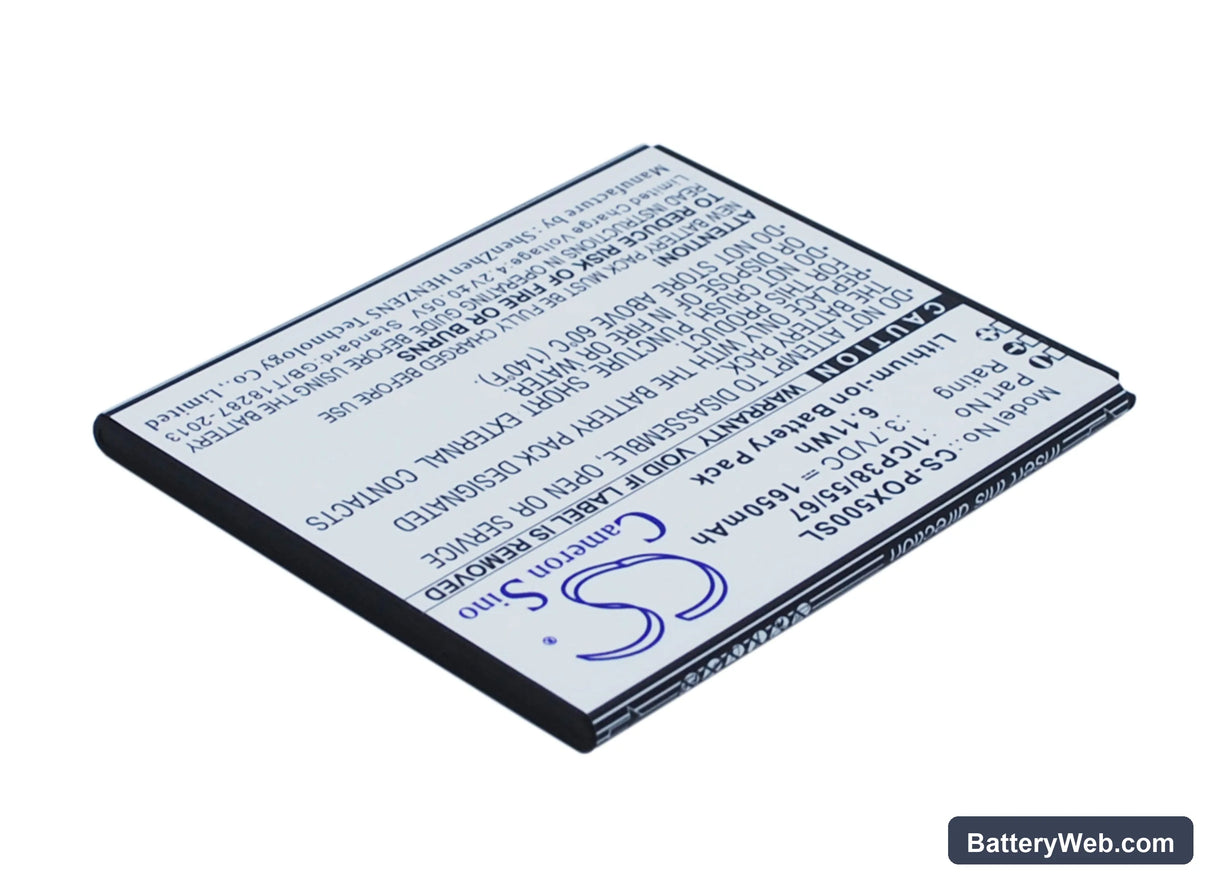Navon Mizu M500 Replacement Battery, 3.7V, 1650mAh, Li-ion 3