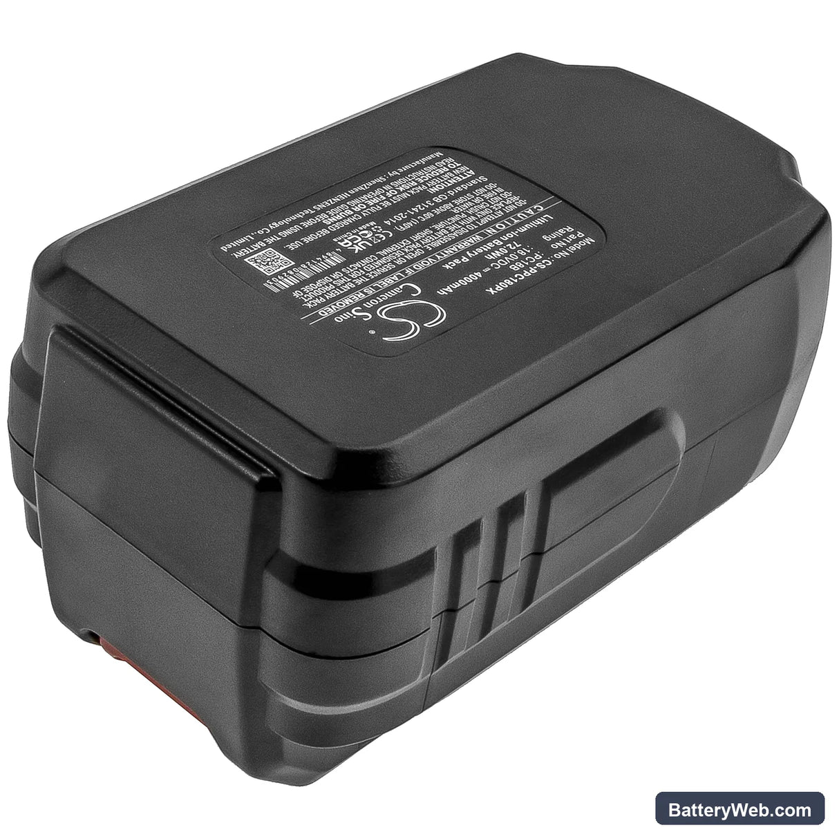 Porter Cable PC18AG Replacement Battery, 18V, 4000mAh, Li-ion 4