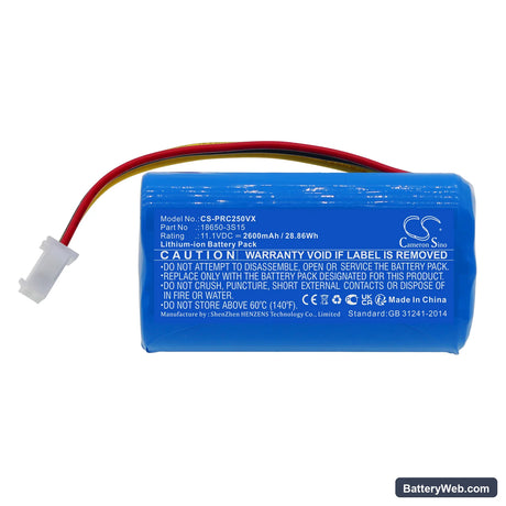 CleanMate S460 Replacement Battery, 11.1V, 2600mAh, Li-ion 3