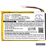 Sony PRS-300 Replacement Battery, 3.7V, 680mAh, Li-Polymer 3